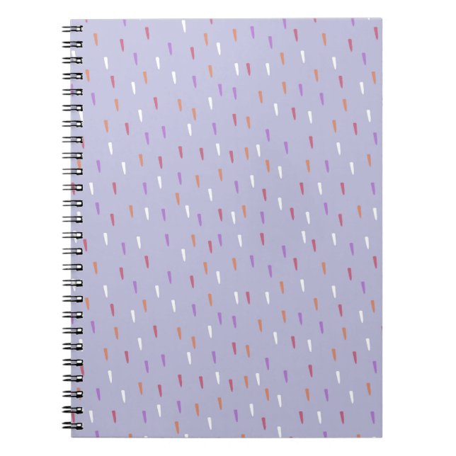 Cuaderno patrón de lluvia colorido (Frente)