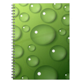 Cuaderno Patrón de lluvia verde