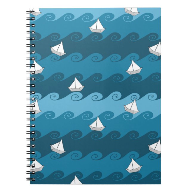 Cuaderno Patrón de los barcos de papel (Frente)