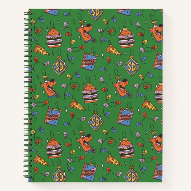 Cuaderno Patrón de Luces de Snack Navideños de Scooby-Doo (Anverso)