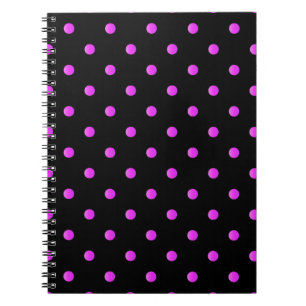 Cuaderno Patrón de lunares de alto contraste - Rosa