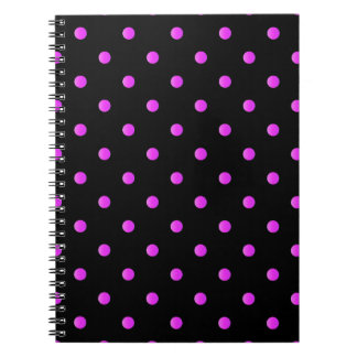 Cuaderno Patrón de lunares de alto contraste - Rosa