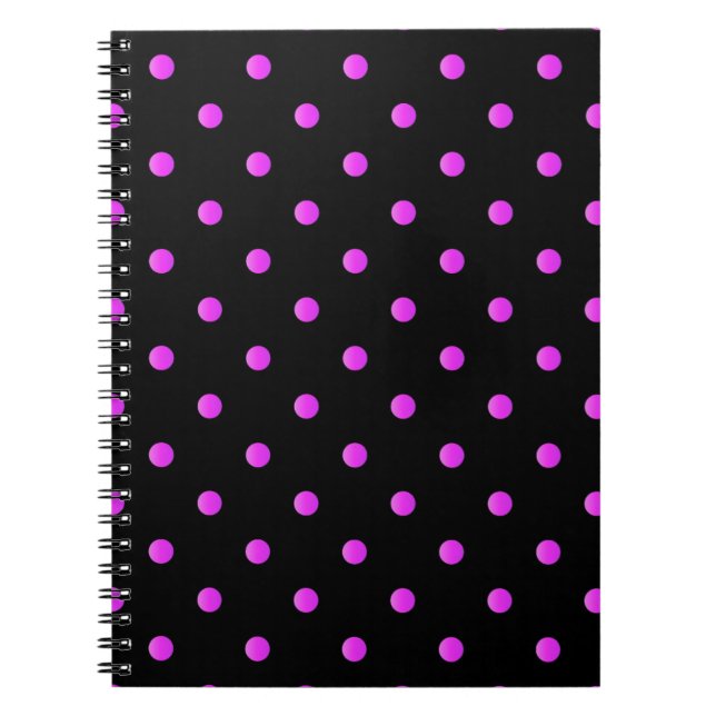 Cuaderno Patrón de lunares de alto contraste - Rosa (Frente)