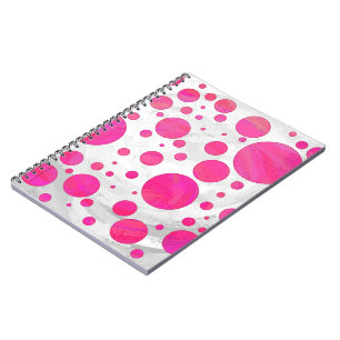 Cuaderno Patrón de lunares de pasión rosa