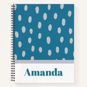 Cuaderno Patrón de lunares dibujado a mano adorable
