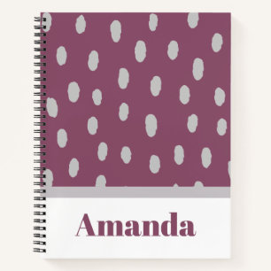 Cuaderno Patrón de lunares dibujado a mano adorable