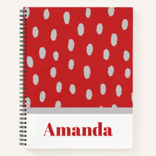 Cuaderno Patrón de lunares dibujado a mano lindo
