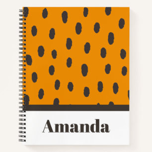 Cuaderno Patrón de lunares dibujado a mano lindo