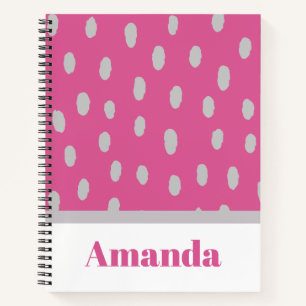 Cuaderno Patrón de lunares dibujado a mano lindo