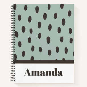 Cuaderno Patrón de lunares dibujado a mano lindo