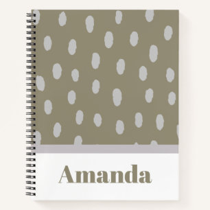 Cuaderno Patrón de lunares dibujado a mano lindo