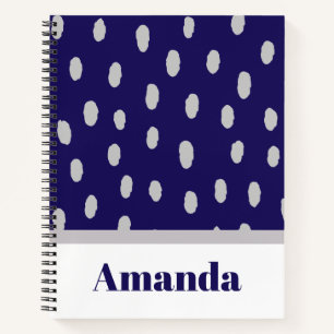 Cuaderno Patrón de lunares dibujado a mano lindo
