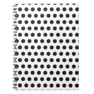 Cuaderno Patrón de lunares en negro y blanco – Clásico Mini