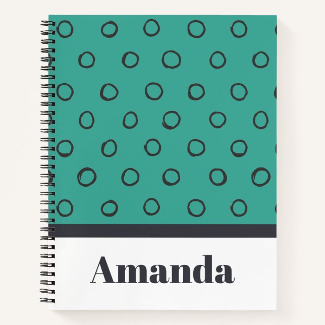 Cuaderno Patrón de lunares minimalista (Anverso)