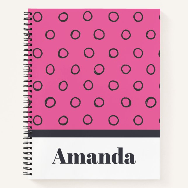 Cuaderno Patrón de lunares minimalista (Anverso)