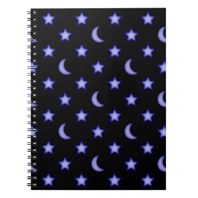 Cuaderno Patrón de lunas y estrellas (Frente)