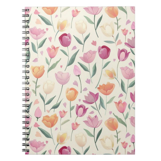 Cuaderno Patrón de luz floral (Frente)