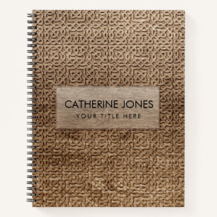 Cuaderno Patrón de madera celta quemada