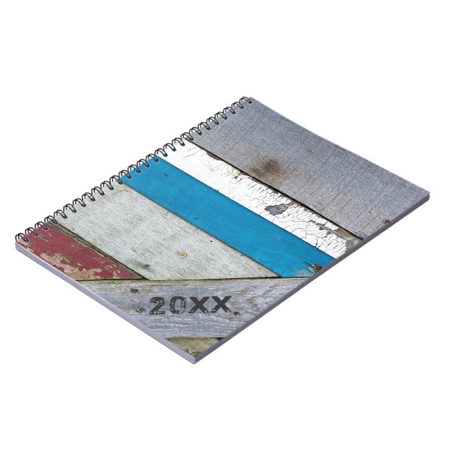 Cuaderno Patrón de madera de Shabby Chic (Lado Izquierdo)
