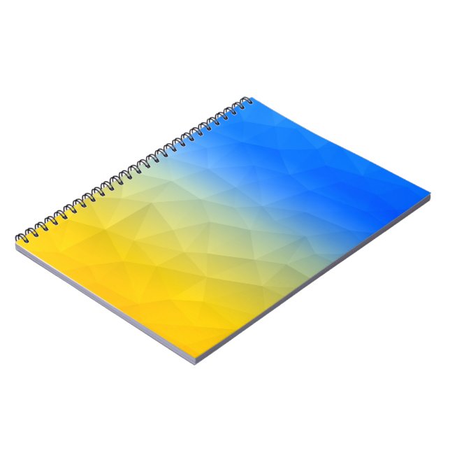 Cuaderno Patrón de malla geométrica amarillo de Ucrania (Lado Izquierdo)