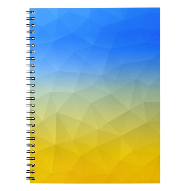 Cuaderno Patrón de malla geométrica amarillo de Ucrania (Frente)