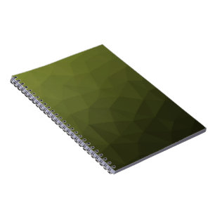 Cuaderno Patrón de malla geométrica del gradiente de oliva