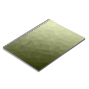 Cuaderno Patrón de malla geométrica gradiente verde claro d