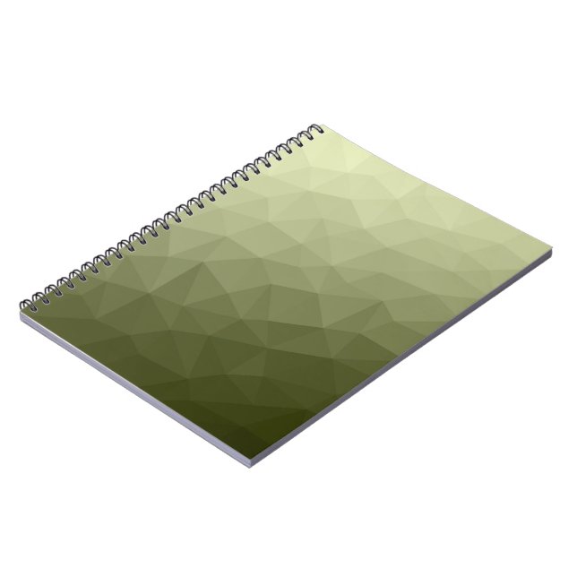 Cuaderno Patrón de malla geométrica gradiente verde claro d (Lado Izquierdo)