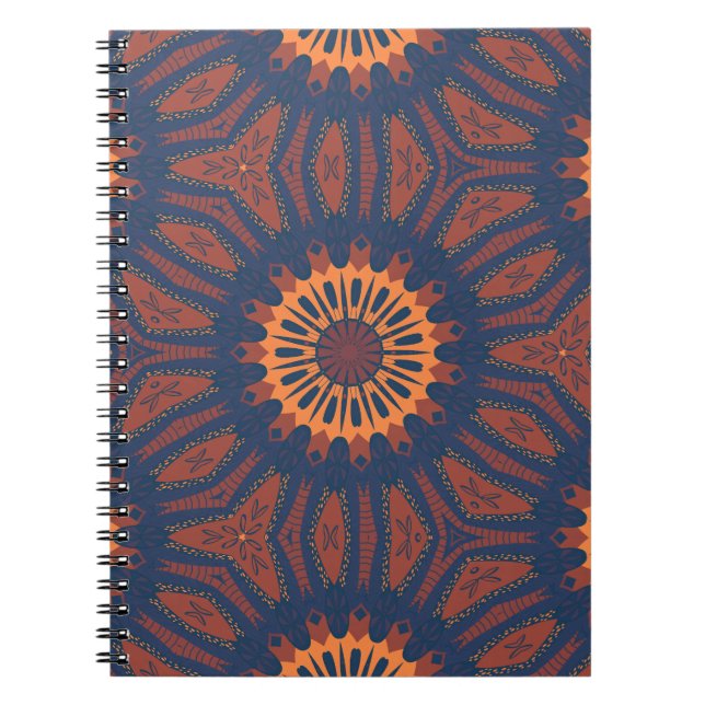 Cuaderno Patrón de Mandala Boho Bloom (Frente)