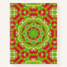 Cuaderno Patrón de mandala de arte líquido de temporada fes