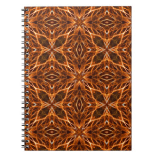 Cuaderno Patrón de Mandala de Kaleidoscope Marrón