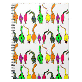 Cuaderno Patrón de manguitos de gato coloridos