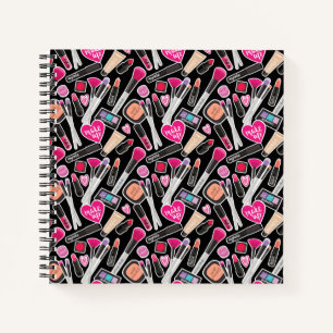 Cuaderno Patrón de maquillaje neón