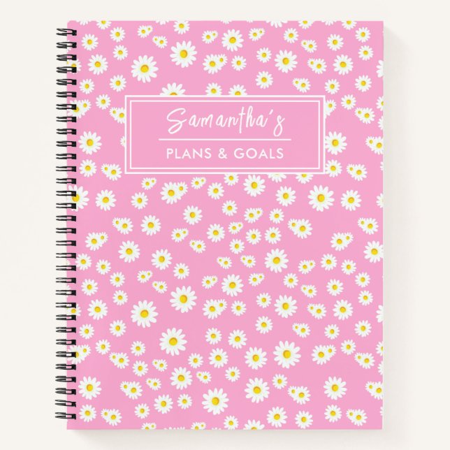 Cuaderno Patrón de mareas de primavera del Boho rosa (Anverso)