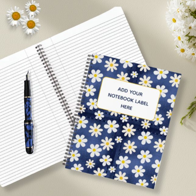 Cuaderno Patrón de margaritas en mezclilla (Subido por el creador)