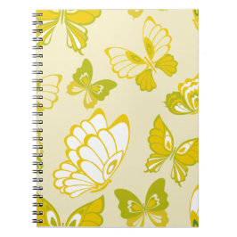 Cuaderno Patrón de mariposa amarilla