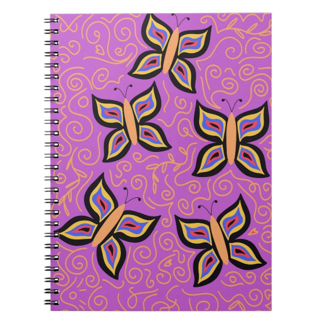 Cuaderno Patrón de mariposa cúpula (Frente)