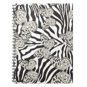 Cuaderno Patrón de mariposas multicolor inexistente. B