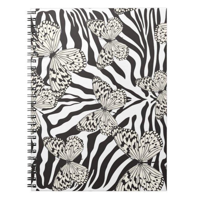 Cuaderno Patrón de mariposas multicolor inexistente. B (Frente)