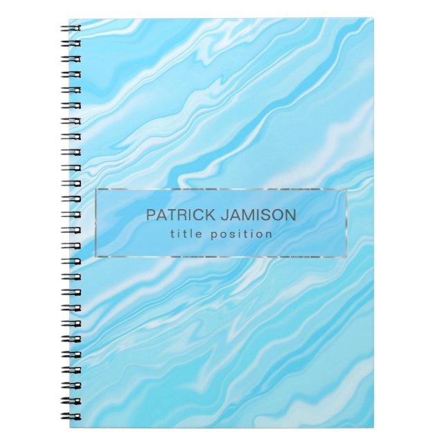 Cuaderno Patrón de mármol azul (Frente)