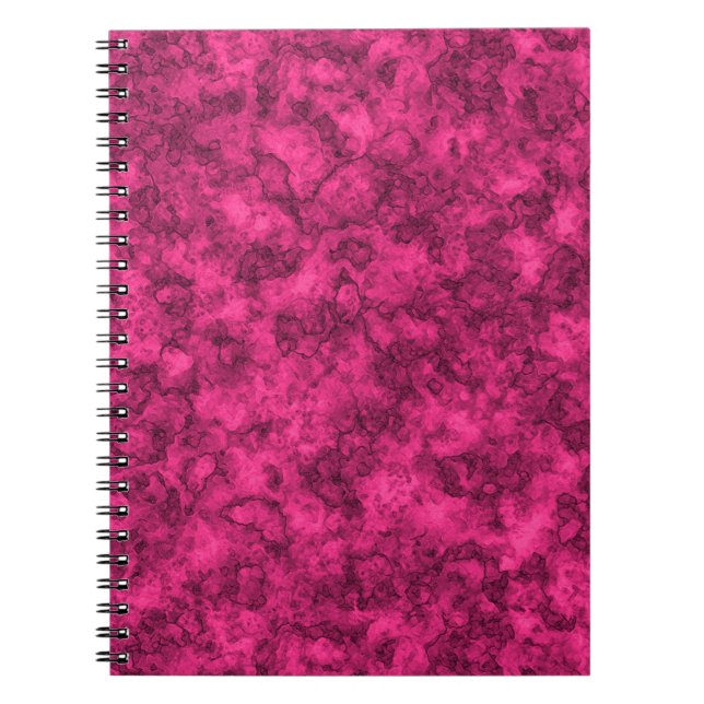 Cuaderno Patrón de mármol brillante de Crimson (Frente)