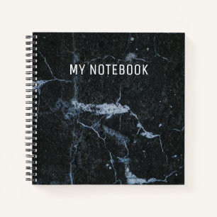 Cuaderno Patrón de mármol negro