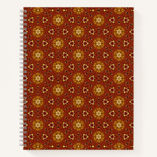 Cuaderno Patrón de masala amarillo marrón picante