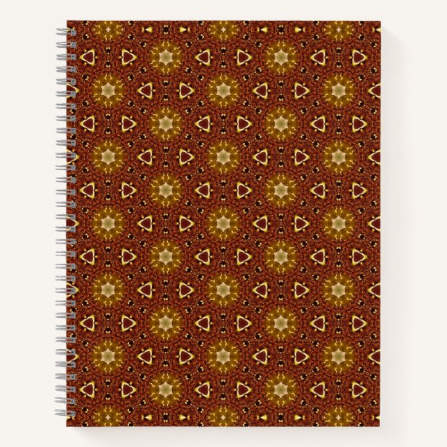 Cuaderno Patrón de masala amarillo marrón picante (Anverso)