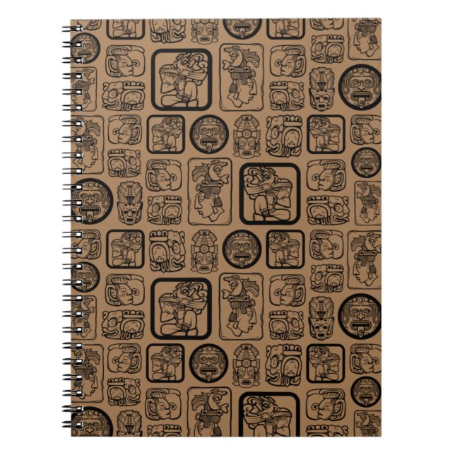 Cuaderno Patrón de máscara antigua tribal MAYA 1 (Frente)