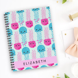 Cuaderno Patrón de medusas, medusa cúrcuta, mar, nombre