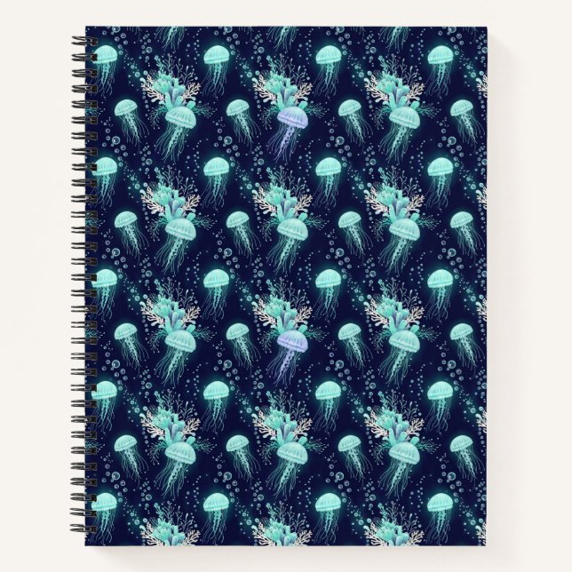 Cuaderno Patrón de medusas submarinas (Anverso)