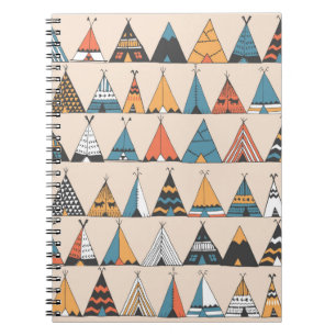 Cuaderno Patrón de melodía. Tienda de verano nativa Wigwa
