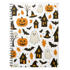 Cuaderno Patrón de miedo de Halloween - Festividad y miedo
