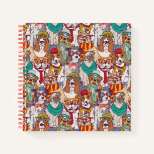 Cuaderno Patrón De Moda De Cachorro Cuto